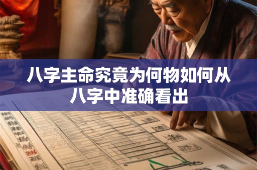 八字主命究竟为何物如何从八字中准确看出