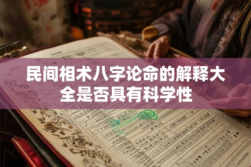 民间相术八字论命的解释大全是否具有科学性
