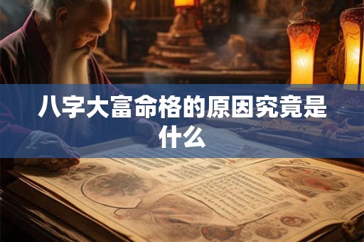 八字大富命格的原因究竟是什么