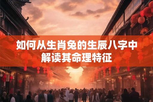 如何从生肖兔的生辰八字中解读其命理特征