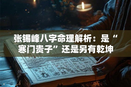 张锡峰八字命理解析：是“寒门贵子”还是另有乾坤