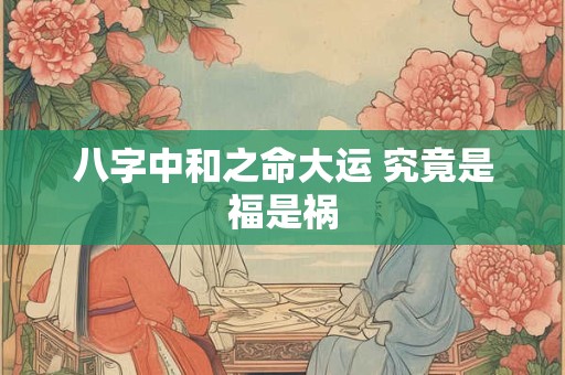 八字中和之命大运 究竟是福是祸