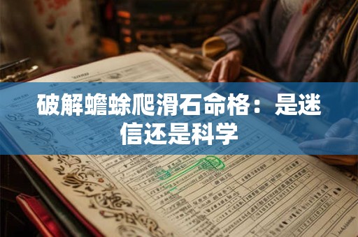 破解蟾蜍爬滑石命格：是迷信还是科学