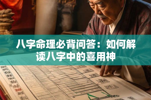 八字命理必背问答：如何解读八字中的喜用神