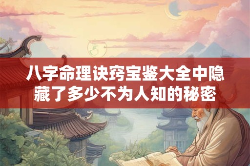 八字命理诀窍宝鉴大全中隐藏了多少不为人知的秘密