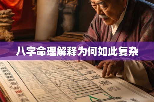 八字命理解释为何如此复杂