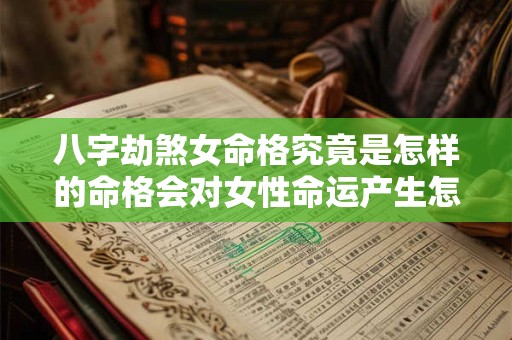 八字劫煞女命格究竟是怎样的命格会对女性命运产生怎样的影响