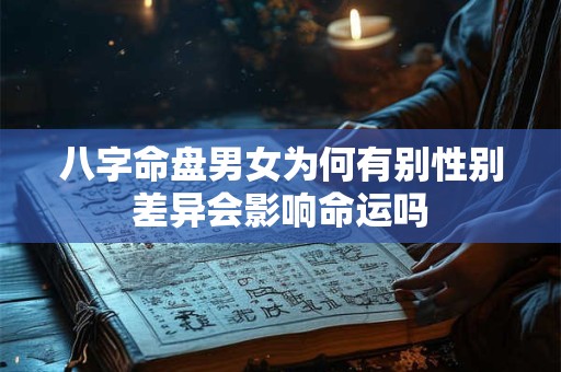 八字命盘男女为何有别性别差异会影响命运吗