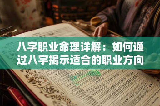 八字职业命理详解：如何通过八字揭示适合的职业方向