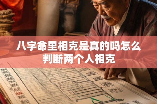 八字命里相克是真的吗怎么判断两个人相克