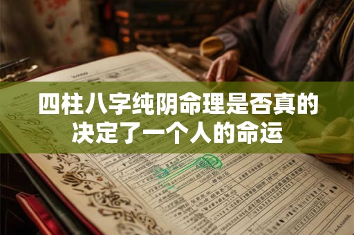 四柱八字纯阴命理是否真的决定了一个人的命运