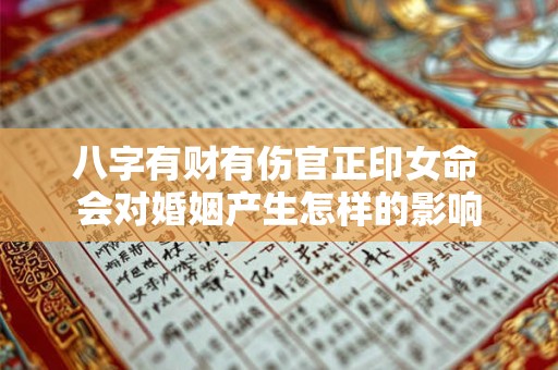 八字有财有伤官正印女命 会对婚姻产生怎样的影响