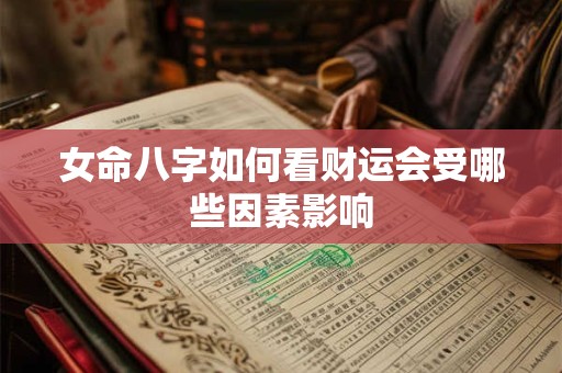 女命八字如何看财运会受哪些因素影响