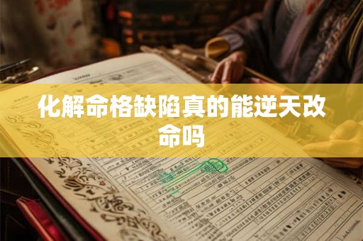化解命格缺陷真的能逆天改命吗
