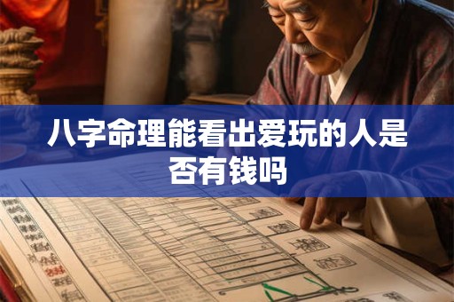 八字命理能看出爱玩的人是否有钱吗