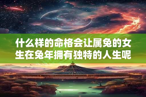 什么样的命格会让属兔的女生在兔年拥有独特的人生呢