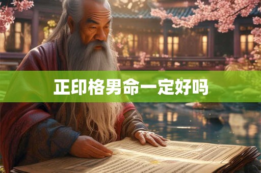 正印格男命一定好吗
