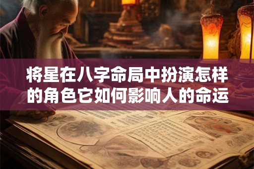 将星在八字命局中扮演怎样的角色它如何影响人的命运