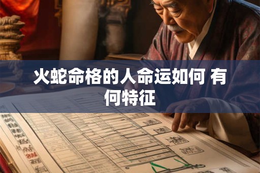 火蛇命格的人命运如何 有何特征