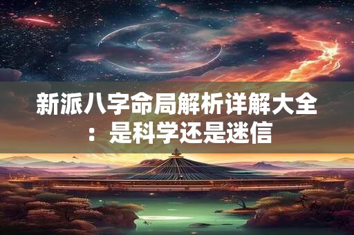 新派八字命局解析详解大全：是科学还是迷信