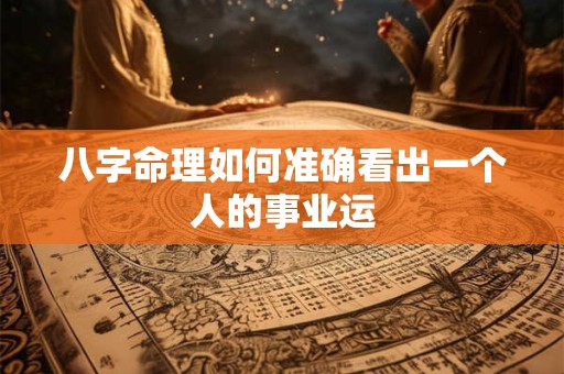 八字命理如何准确看出一个人的事业运
