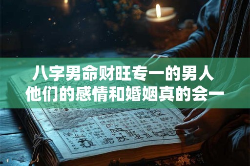八字男命财旺专一的男人 他们的感情和婚姻真的会一帆风顺吗