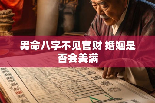 男命八字不见官财 婚姻是否会美满