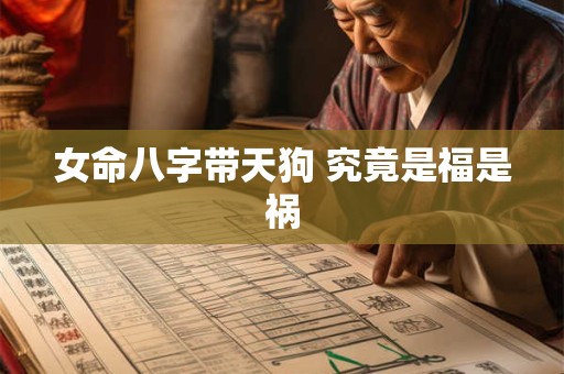 女命八字带天狗 究竟是福是祸