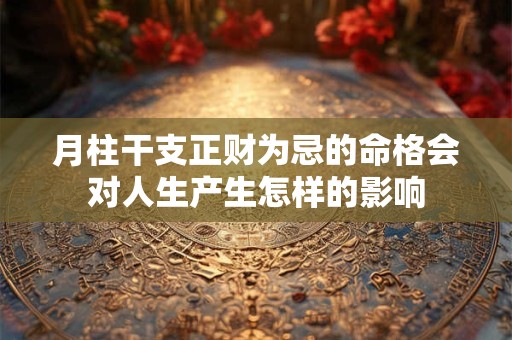 月柱干支正财为忌的命格会对人生产生怎样的影响