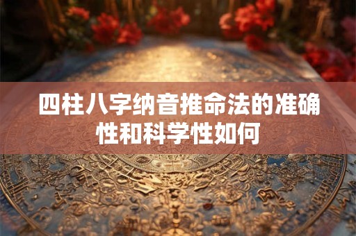 四柱八字纳音推命法的准确性和科学性如何