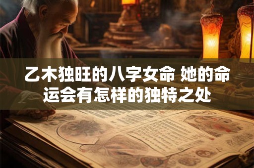 乙木独旺的八字女命 她的命运会有怎样的独特之处