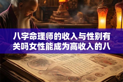 八字命理师的收入与性别有关吗女性能成为高收入的八字命理师吗
