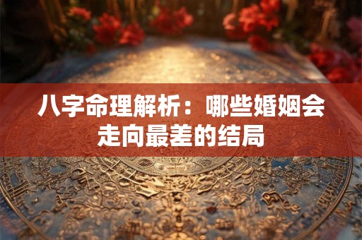 八字命理解析：哪些婚姻会走向最差的结局