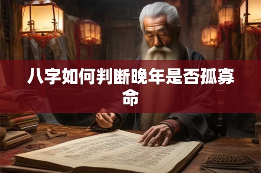 八字如何判断晚年是否孤寡命