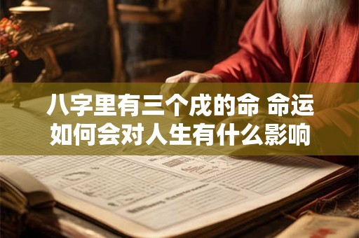 八字里有三个戌的命 命运如何会对人生有什么影响