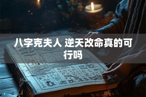 八字克夫人 逆天改命真的可行吗