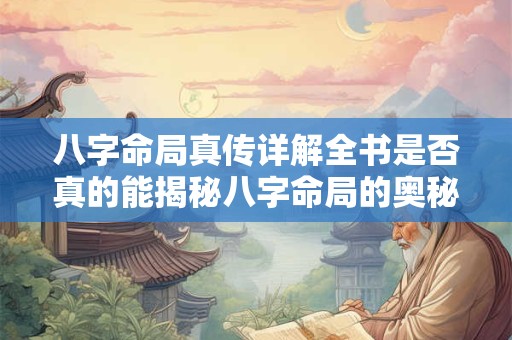 八字命局真传详解全书是否真的能揭秘八字命局的奥秘