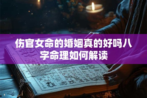 伤官女命的婚姻真的好吗八字命理如何解读