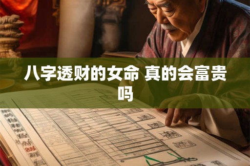 八字透财的女命 真的会富贵吗