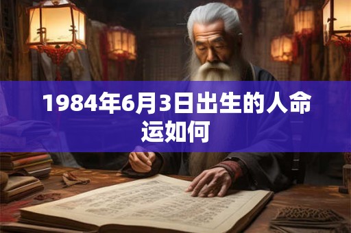 1984年6月3日出生的人命运如何