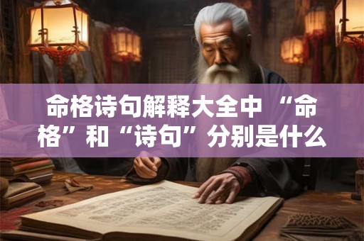 命格诗句解释大全中 “命格”和“诗句”分别是什么意思