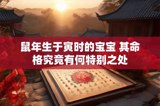 鼠年生于寅时的宝宝 其命格究竟有何特别之处