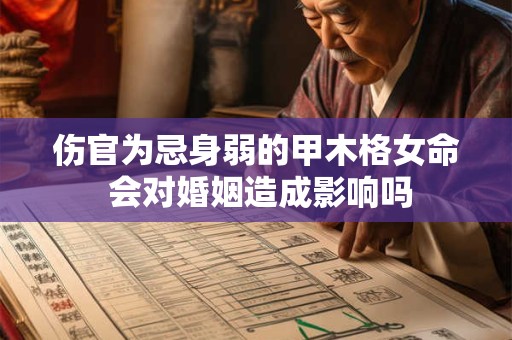 伤官为忌身弱的甲木格女命 会对婚姻造成影响吗