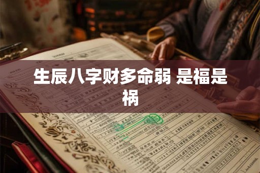 生辰八字财多命弱 是福是祸 生辰八字财多命弱 是福是祸