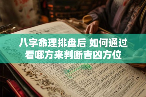 八字命理排盘后 如何通过看哪方来判断吉凶方位 八字命理排盘后 如何通过看哪方来判断吉凶方位