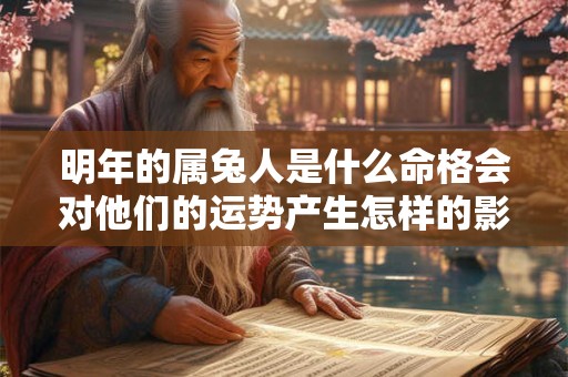 明年的属兔人是什么命格会对他们的运势产生怎样的影响
