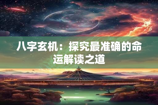 八字玄机：探究最准确的命运解读之道