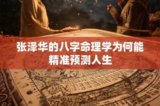 张泽华的八字命理学为何能精准预测人生