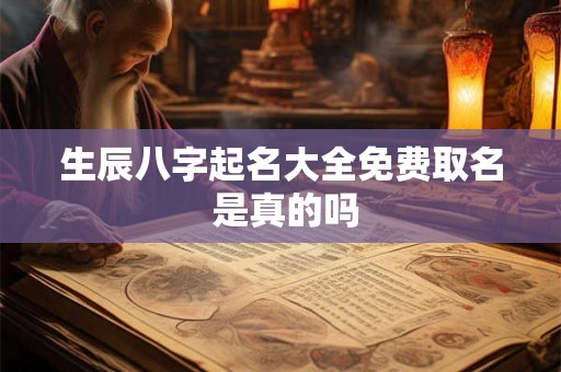 生辰八字起名大全免费取名 是真的吗