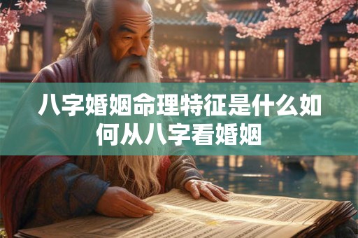 八字婚姻命理特征是什么如何从八字看婚姻